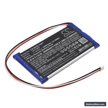 Sylvania SDVD1332 Replacement Battery, 7.4V, 3200mAh, Li-Polymer 1