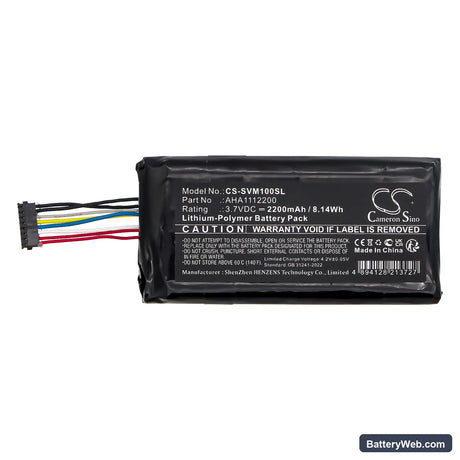 Savant Pro REM-1000 Touchscreen Remote Control Replacement Battery, 3.7V, 2200mAh, Li-Polymer 3