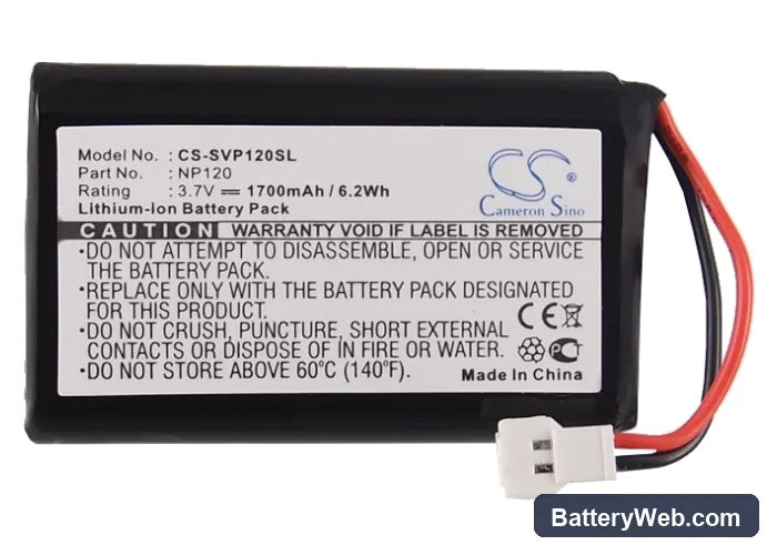Seecode Vossor Phonebook Replacement Battery, 3.7V, 1700mAh, Li-ion 6