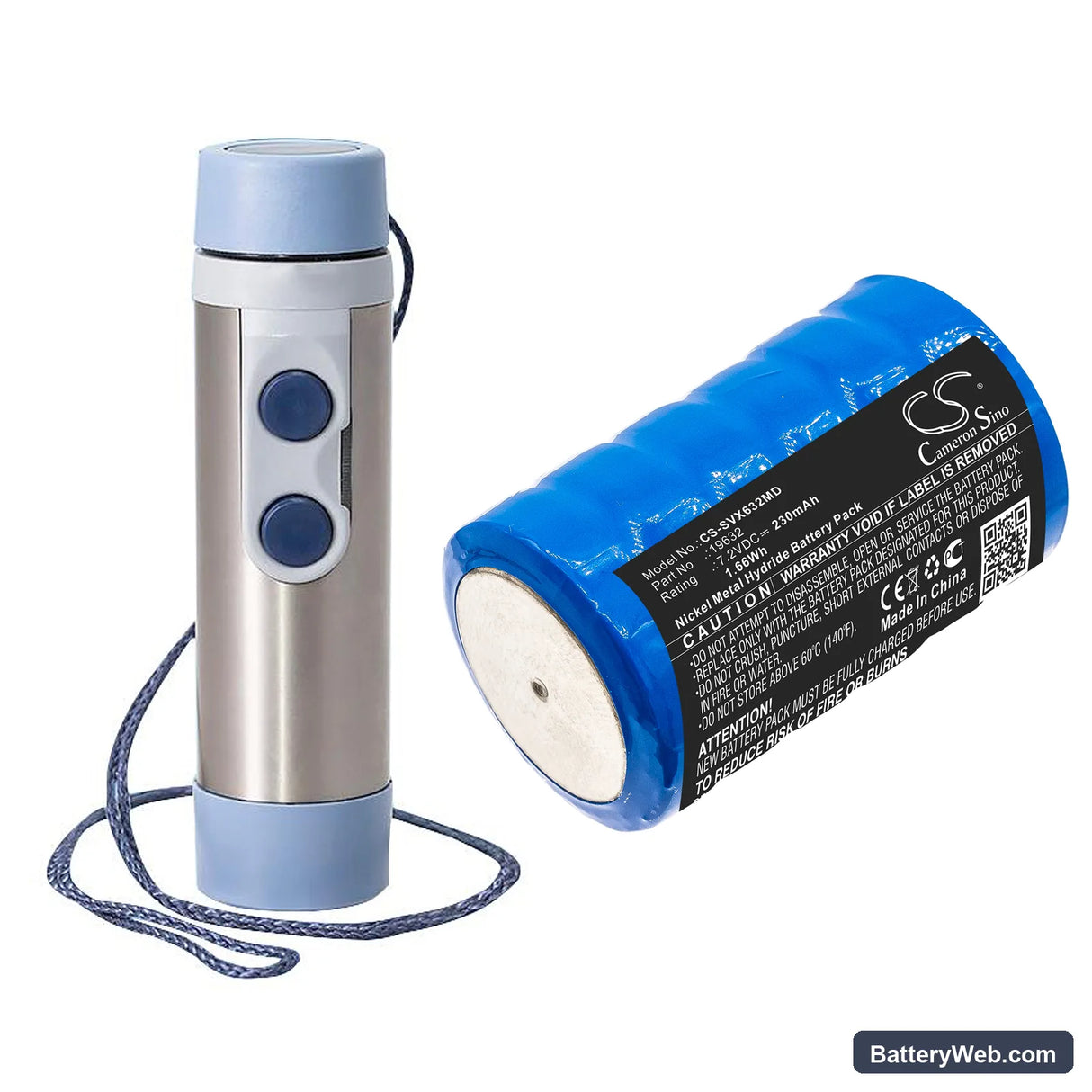 Servox Speech Replacement Battery, 7.2V, 230mAh, Ni-MH 4