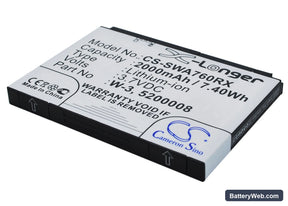 Sierra Wireless Aircard 762s Replacement Battery, 3.7V, 2000mAh, Li-ion 1