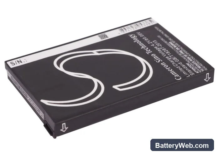 Sprint Zing Replacement Battery, 3.7V, 1500mAh, Li-ion 4