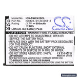 Swissvoice eSense Replacement Battery, 3.7V, 600mAh, Li-ion 3