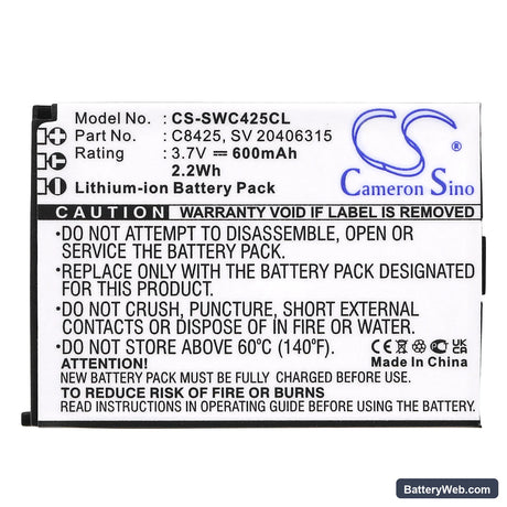 Swissvoice eSense Replacement Battery, 3.7V, 600mAh, Li-ion 3