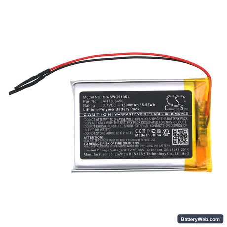 Skywin Wireless Conference Replacement Battery, 3.7V, 1500mAh, Li-Polymer 3