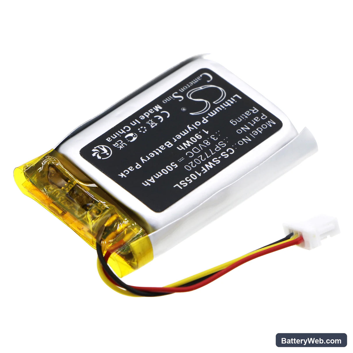 Sony WF-1000XM5 Charging Case Replacement Battery, 3.8V, 500mAh, Li-Polymer 2