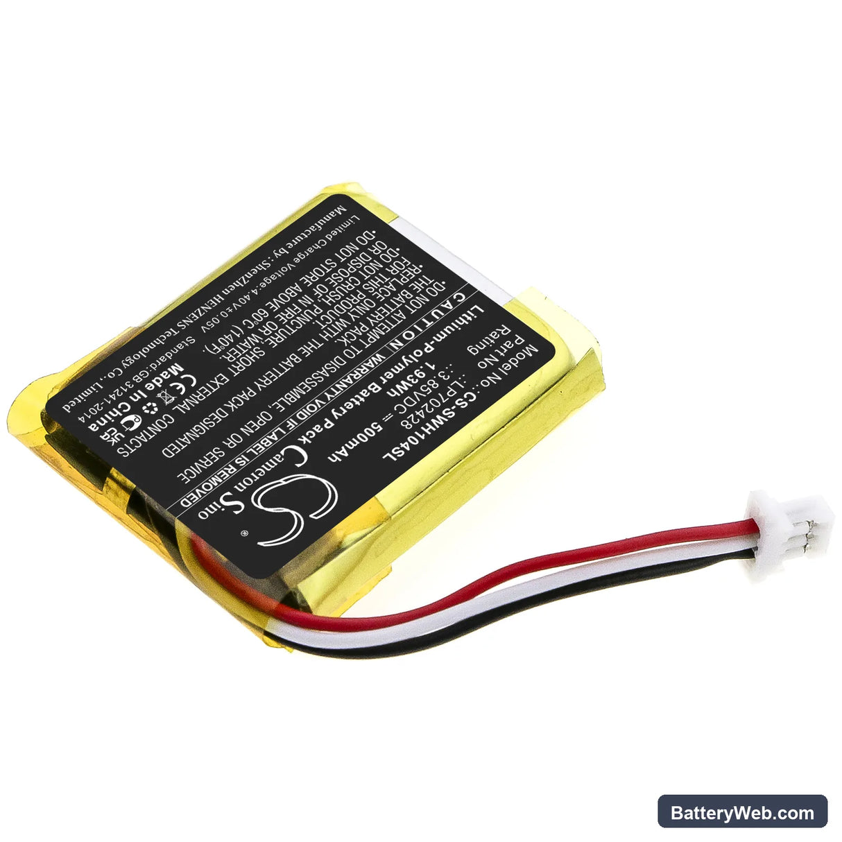 Sony WF-1000XM4 Charging Case Replacement Battery, 3.85V, 500mAh, Li-Polymer 2