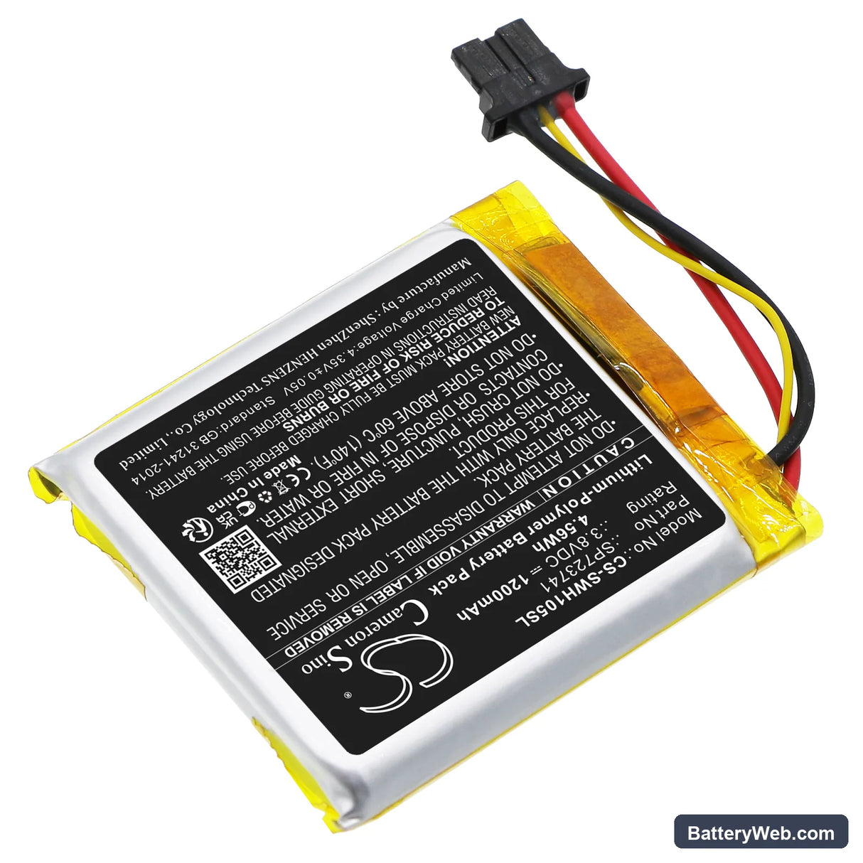 Sony WH-1000XM5 Replacement Battery, 3.8V, 1200mAh, Li-Polymer 2