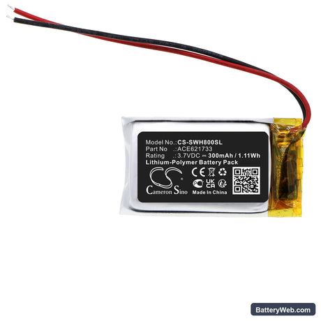 Sony WH-H800 Charging Case Replacement Battery, 3.7V, 300mAh, Li-Polymer 3