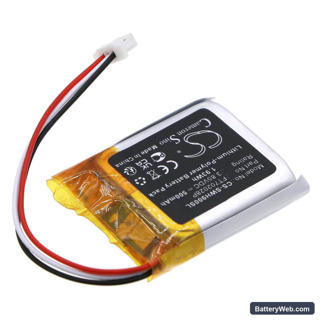 Sony Inzone H9 Replacement Battery, 3.85V, 500mAh, Li-Polymer 2