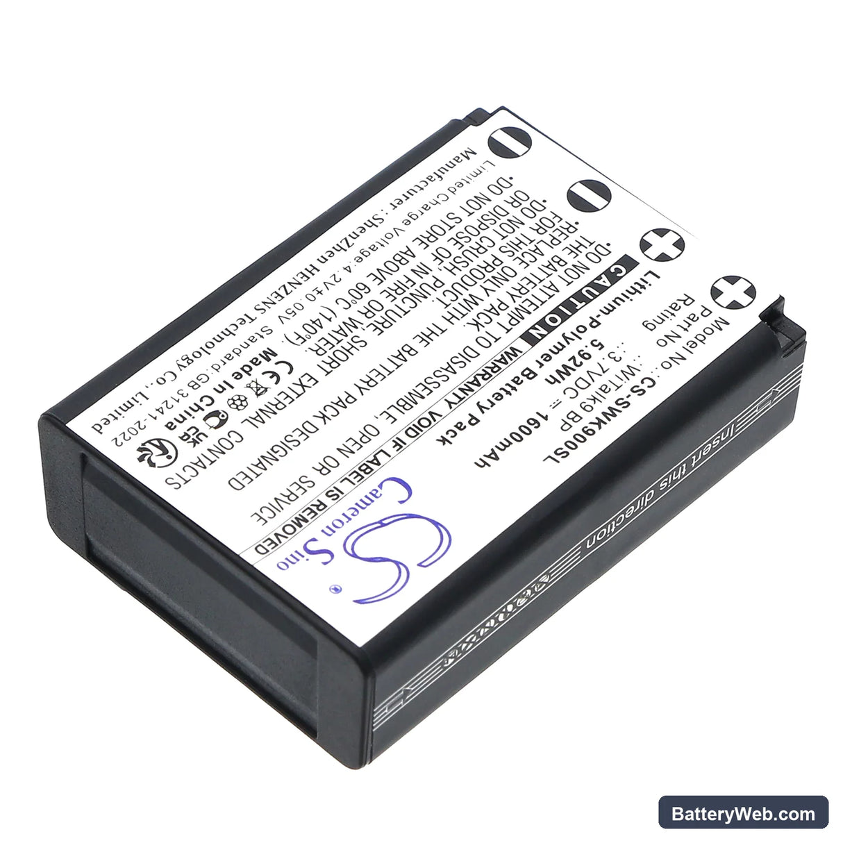 Saramonic 11601 Replacement Battery, 3.7V, 1600mAh, Li-Polymer 2