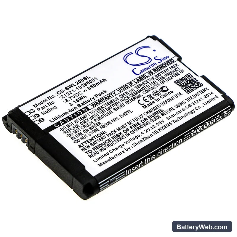 REXTON SGI-WL200AP Replacement Battery, 3.7V, 850mAh, Li-ion 1