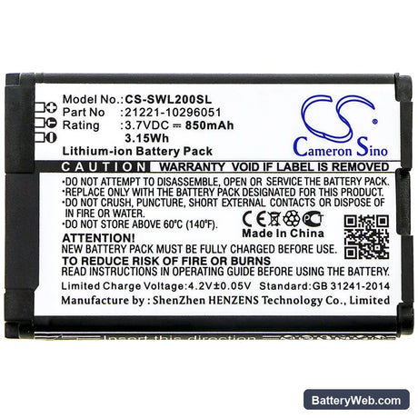 REXTON SGI-WL200AP Replacement Battery, 3.7V, 850mAh, Li-ion 3