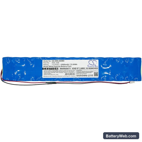 Smiths WZL-506 Replacement Battery, 12V, 6000mAh, Ni-MH 3