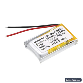 Samsung WEP-200 Replacement Battery, 3.7V, 90mAh, Li-Polymer 1