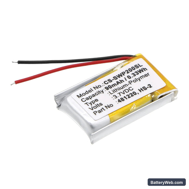 Samsung WEP-200 Replacement Battery, 3.7V, 90mAh, Li-Polymer 1