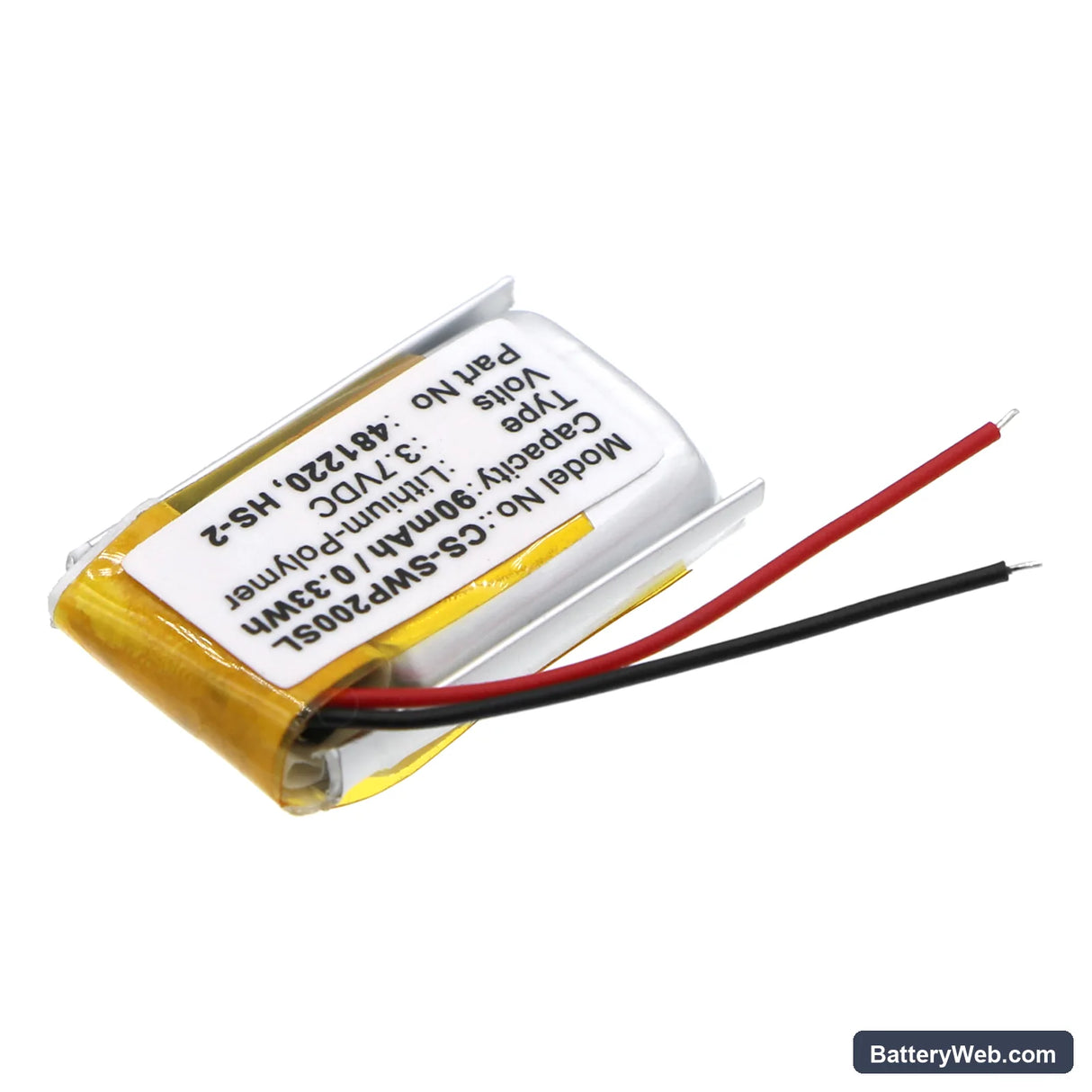 Samsung WEP-200 Replacement Battery, 3.7V, 90mAh, Li-Polymer 2