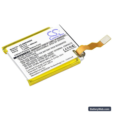 Sony SmartWatch 3 Replacement Battery, 3.7V, 280mAh, Li-Polymer 1