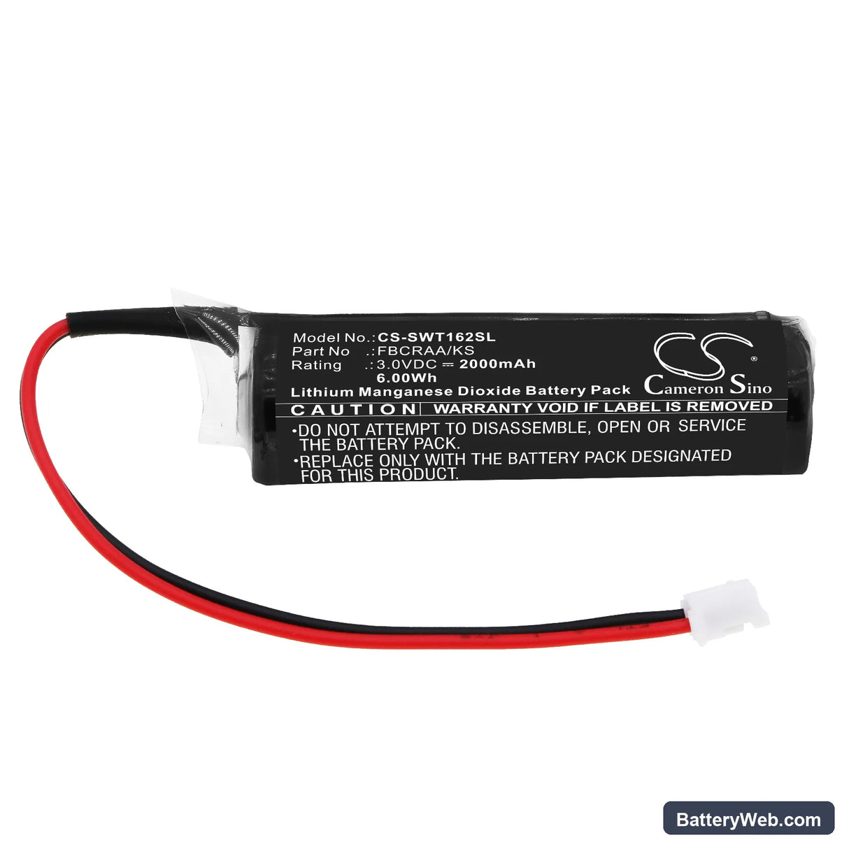 Siemens WTX16 Replacement Battery, 3V, 2000mAh, Li-MnO2 3