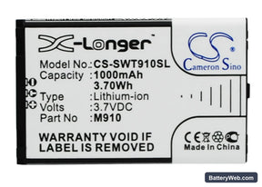Switel M910 Replacement Battery, 3.7V, 1000mAh, Li-ion 1
