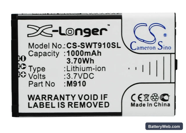 Switel M910 Replacement Battery, 3.7V, 1000mAh, Li-ion 1