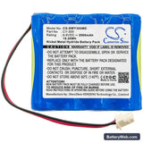 Smiths CY-300 Replacement Battery, 9.6V, 2000mAh, Ni-MH 3