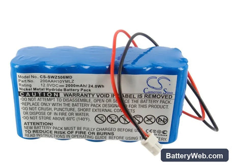 Smiths WZ50F6 Replacement Battery, 12V, 2000mAh, Ni-MH 5
