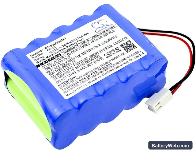 Smiths Corporation TOP-5300 Replacement Battery, 12V, 2000mAh, Ni-MH 1