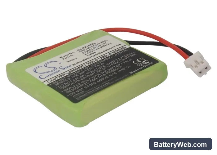 Swisscom Top S329 Replacement Battery, 2.4V, 500mAh, Ni-MH 1