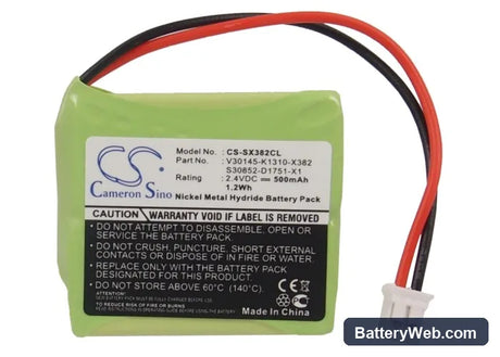 Swisscom Top S329 Replacement Battery, 2.4V, 500mAh, Ni-MH 5
