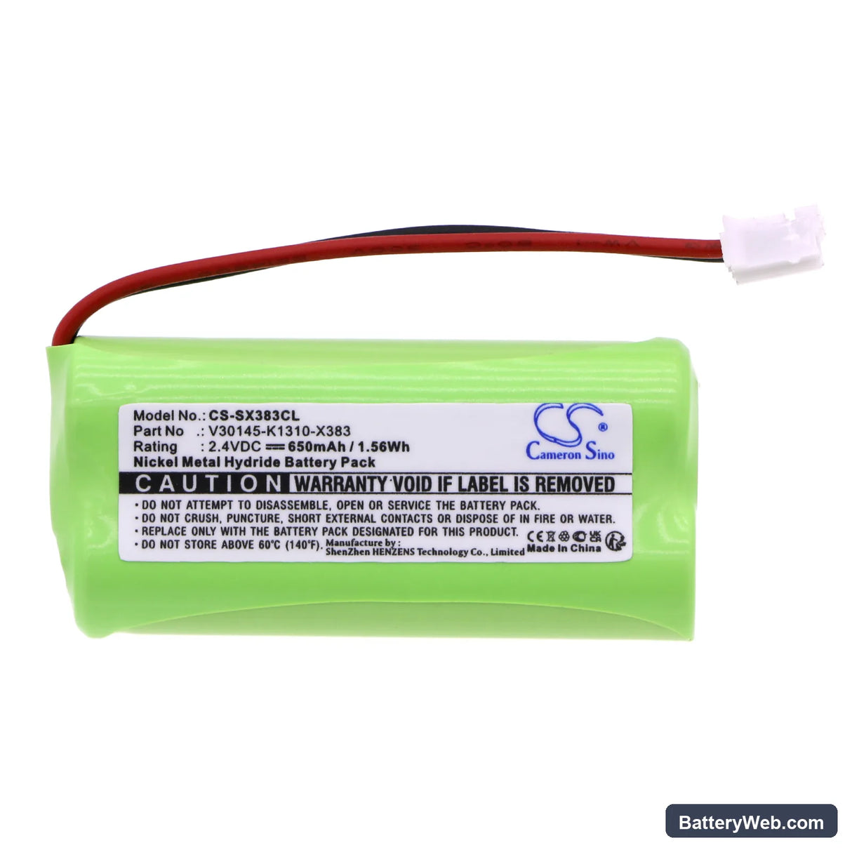 GP Replacement Battery, 2.4V, 650mAh, Ni-MH 3