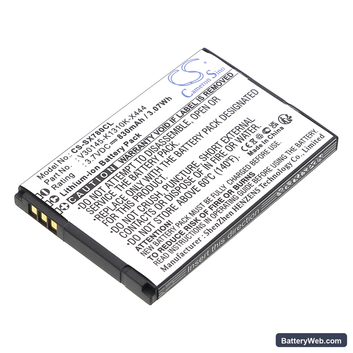 Siemens Gigaset SL78H Replacement Battery, 3.7V, 830mAh, Li-ion 1