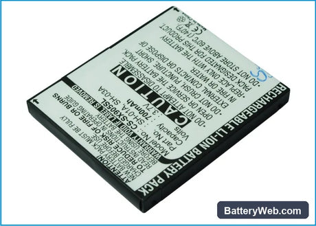 Sharp SH905i Replacement Battery, 3.7V, 700mAh, Li-ion 1