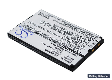Sharp 923SH Replacement Battery, 3.7V, 800mAh, Li-ion 3