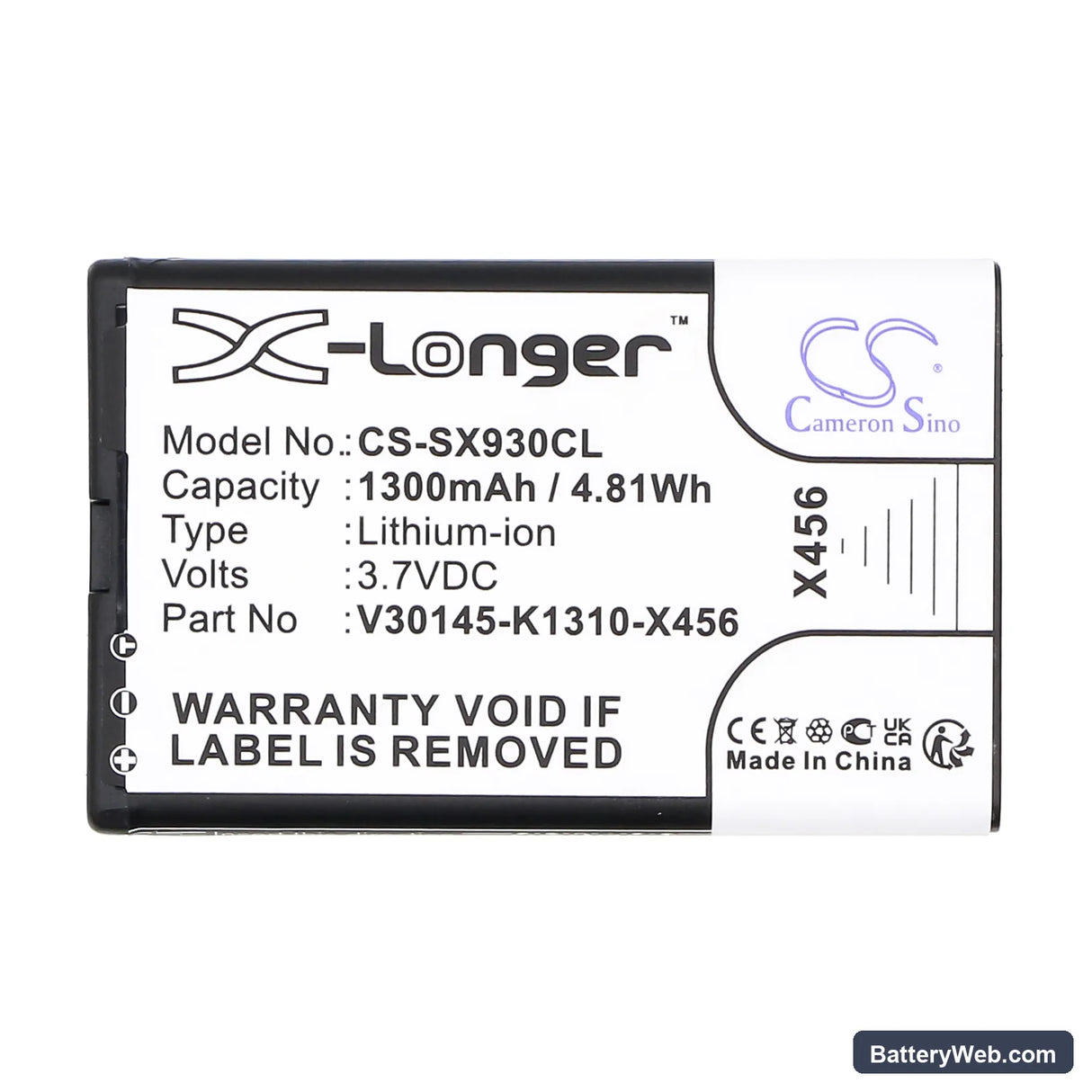 Telekom Speedphone 701 Replacement Battery, 3.7V, 1300mAh, Li-ion 5