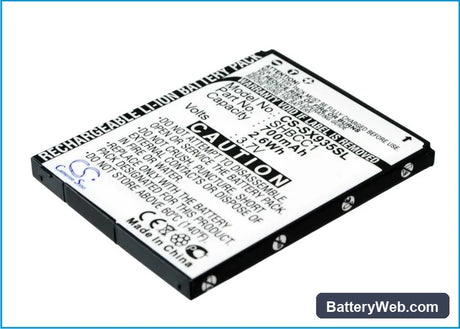 Sharp Waterpoof 935SH Replacement Battery, 3.7V, 700mAh, Li-ion 4