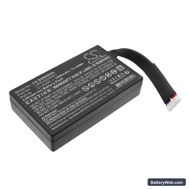 Sony GTK-XB90 Replacement Battery, 21.6V, 3400mAh, Li-ion 1