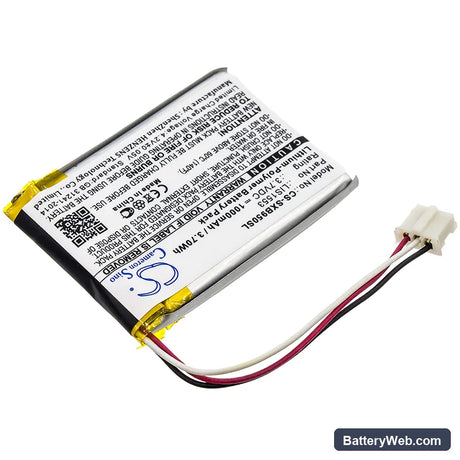 Sony MDR-XB950N1 Replacement Battery, 3.7V, 1000mAh, Li-Polymer 2