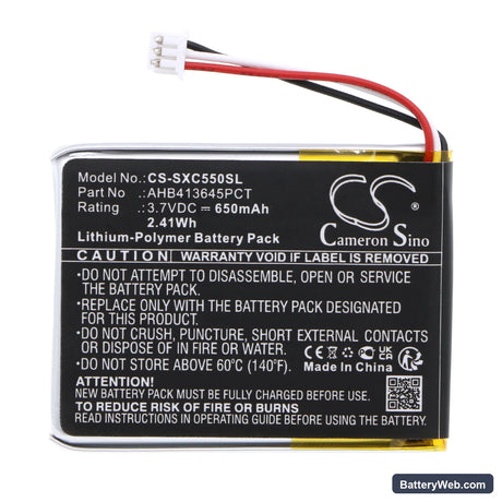 Sennheiser PXC 550 Replacement Battery, 3.7V, 650mAh, Li-Polymer 3