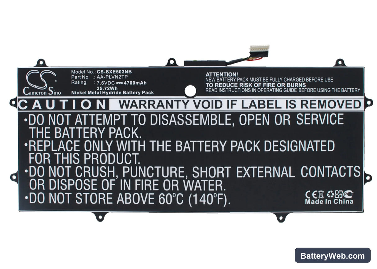 Samsung Chromebook 2 13.3" Replacement Battery, 7.6V, 4700mAh, Li-Polymer 1