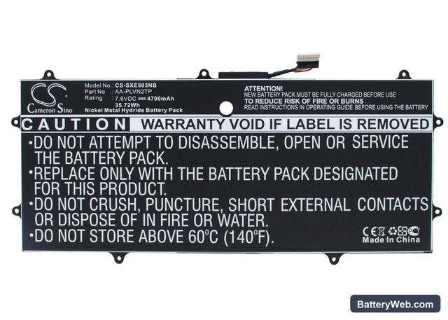 Samsung Chromebook 2 13.3" Replacement Battery, 7.6V, 4700mAh, Li-Polymer 1