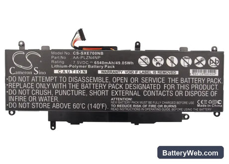 Samsung Ativ Pro Replacement Battery, 7.5V, 6540mAh, Li-Polymer 5