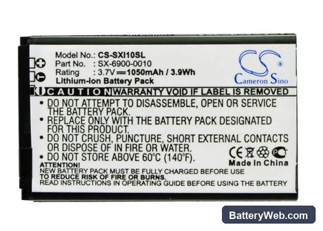 Sirius XM Lynx Replacement Battery, 3.7V, 1050mAh, Li-ion 5
