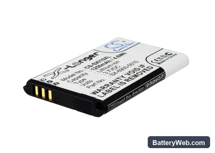 Sirius SXi1 Replacement Battery, 3.7V, 1250mAh, Li-ion 1