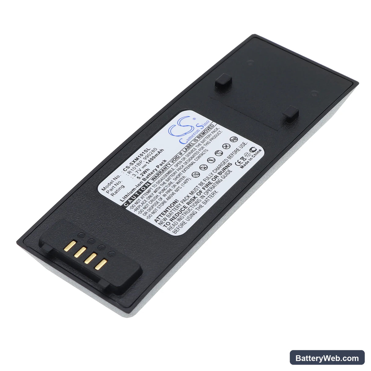 Sirius XM Satellite Sportscaster Replacement Battery, 3.7V, 1400mAh, Li-ion 1