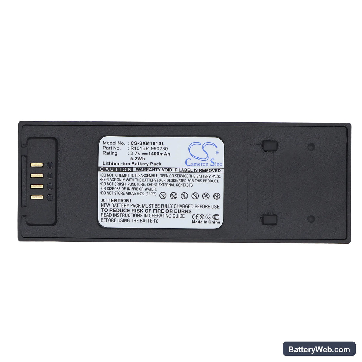 Sirius XM Satellite Sportscaster Replacement Battery, 3.7V, 1400mAh, Li-ion 5