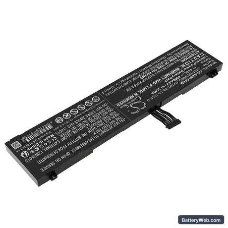 Schenker XMG Fusion 15 XFU15L19 Replacement Battery, 11.4V, 8000mAh, Li-Polymer 2