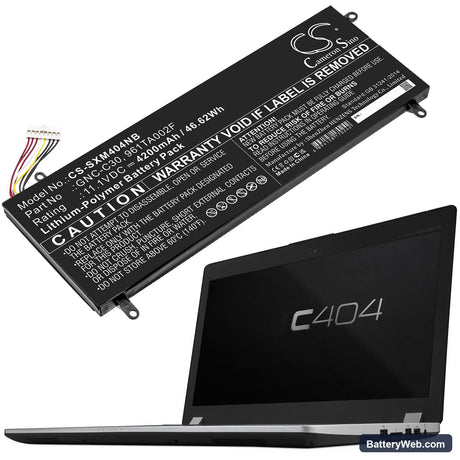 Gigabyte U24F-2 Replacement Battery, 11.1V, 4200mAh, Li-Polymer 5