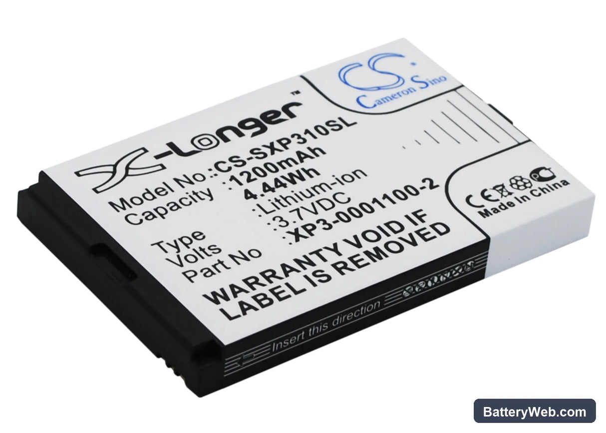 Socketmobile Sonim XP3-S Replacement Battery, 3.7V, 1200mAh, Li-ion 2