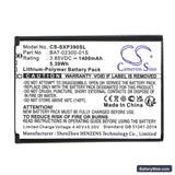 Sonim XP3 Plus Replacement Battery, 3.85V, 1400mAh, Li-Polymer 3